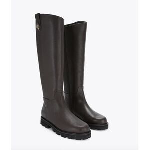 Kurt Geiger London Women’s Carnaby Brown Leather Riding Boots Size US 8.5
